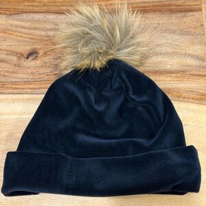 Black velvet Pom hat